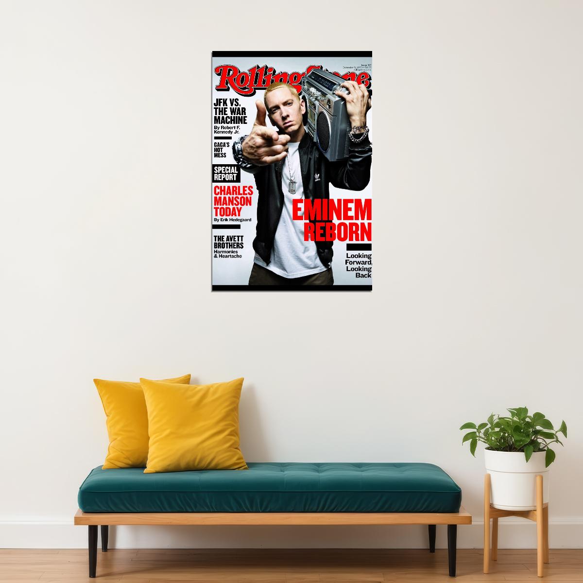 Rolling Stone Eminem Magazine Cover Music Poster Rapper Wall Art