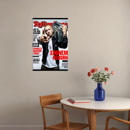 Rolling Stone Eminem Magazine Cover Music Poster Rapper Wall Art