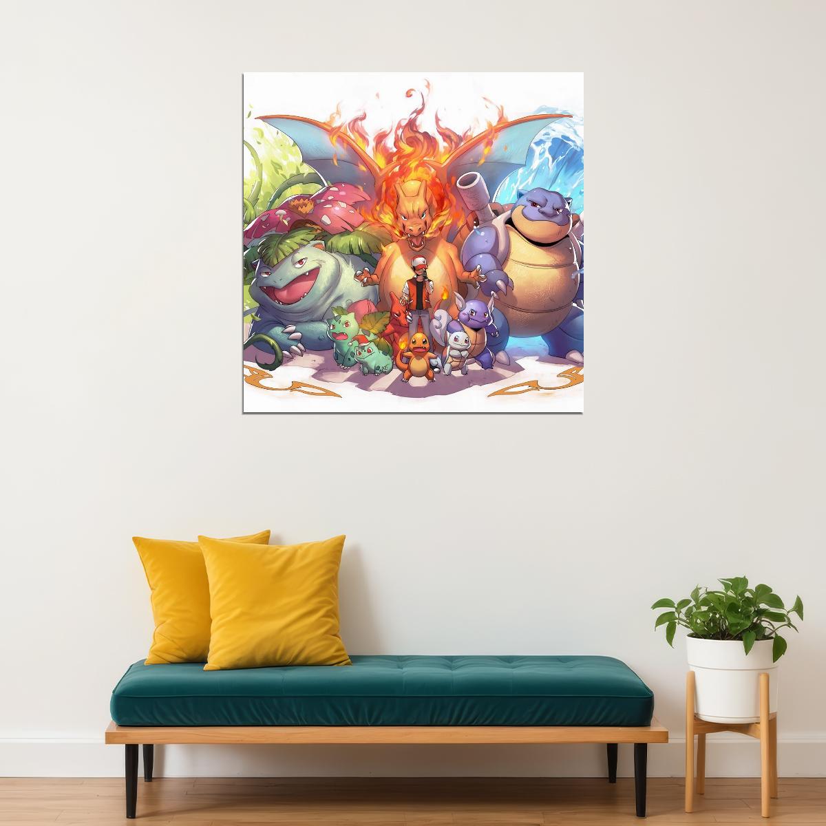 Pokemon Video Game Poster Nintendo Tv Series Wall Art