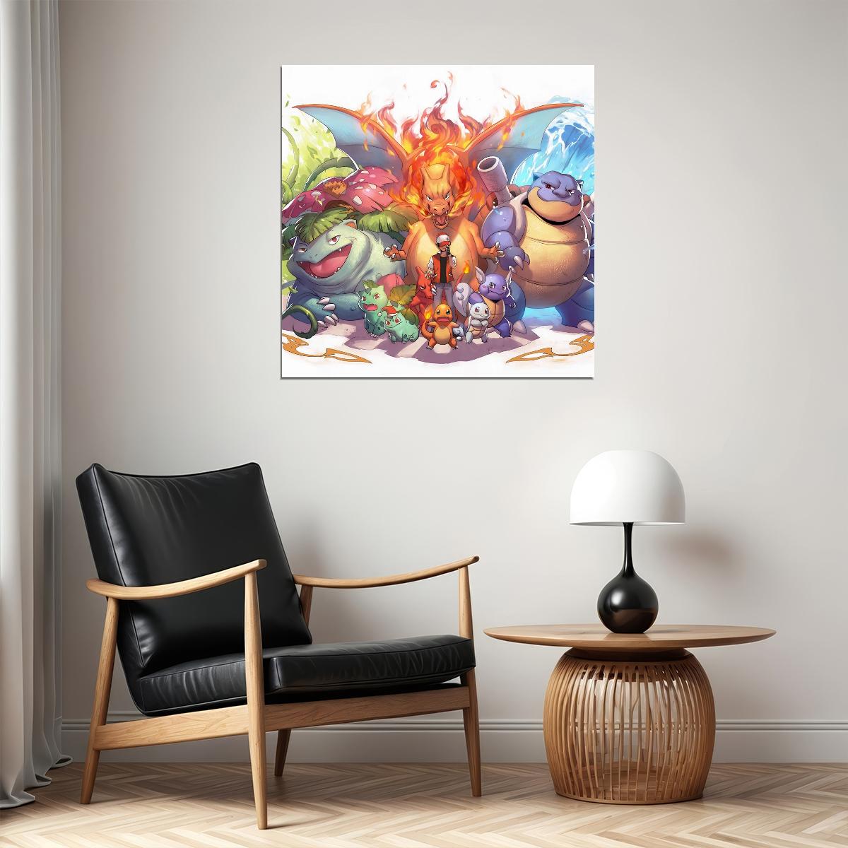 Pokemon Video Game Poster Nintendo Tv Series Wall Art