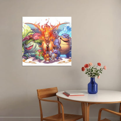 Pokemon Video Game Poster Nintendo Tv Series Wall Art