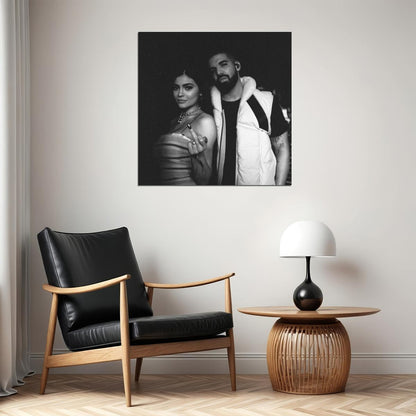 Kylie Jenner & Drake Celebrity Duo Wall Art