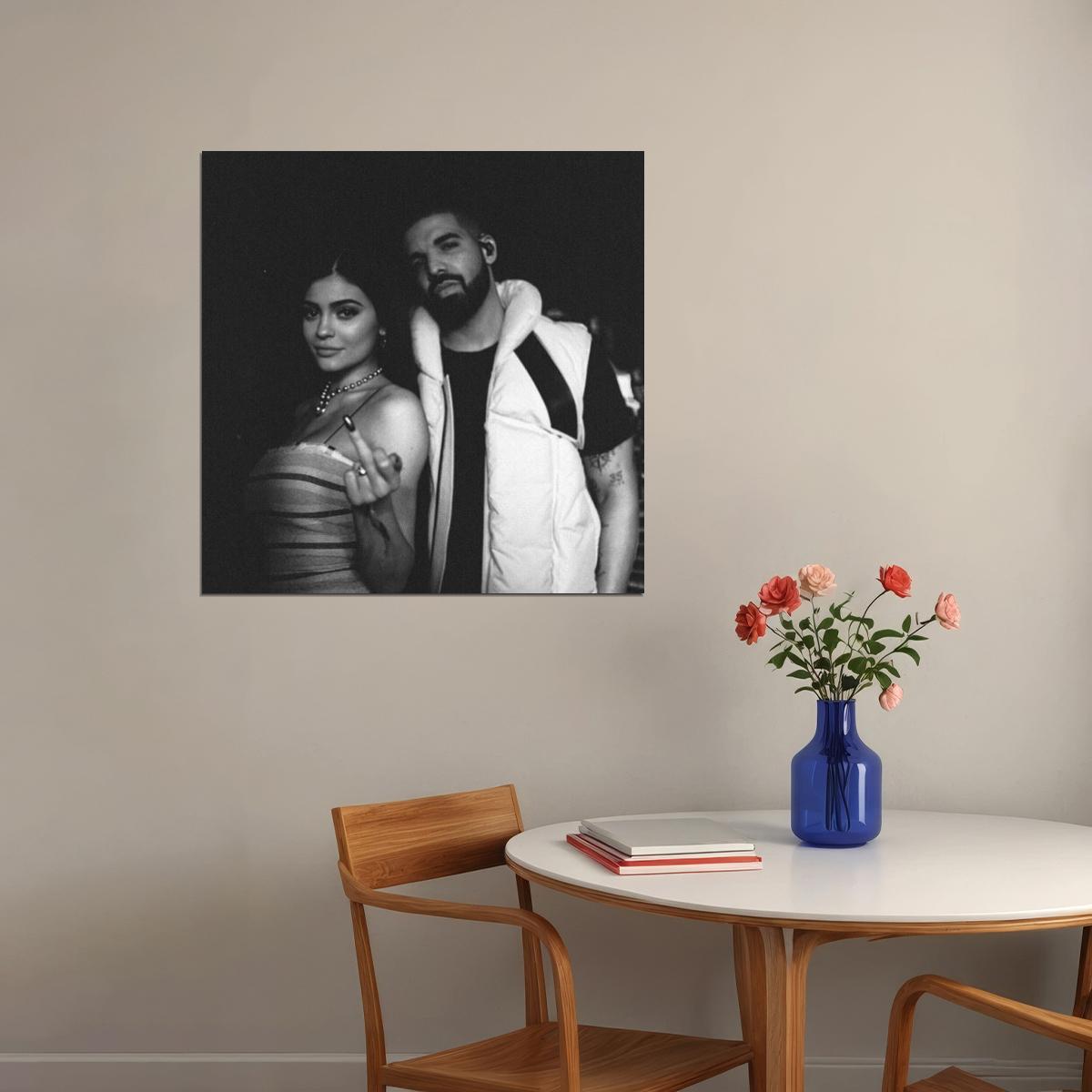 Kylie Jenner & Drake Celebrity Duo Wall Art