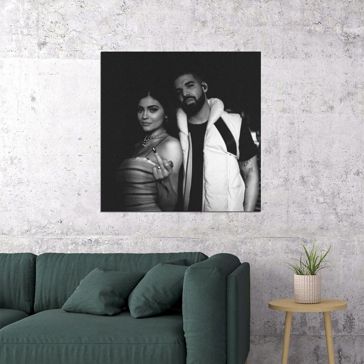 Kylie Jenner & Drake Celebrity Duo Wall Art