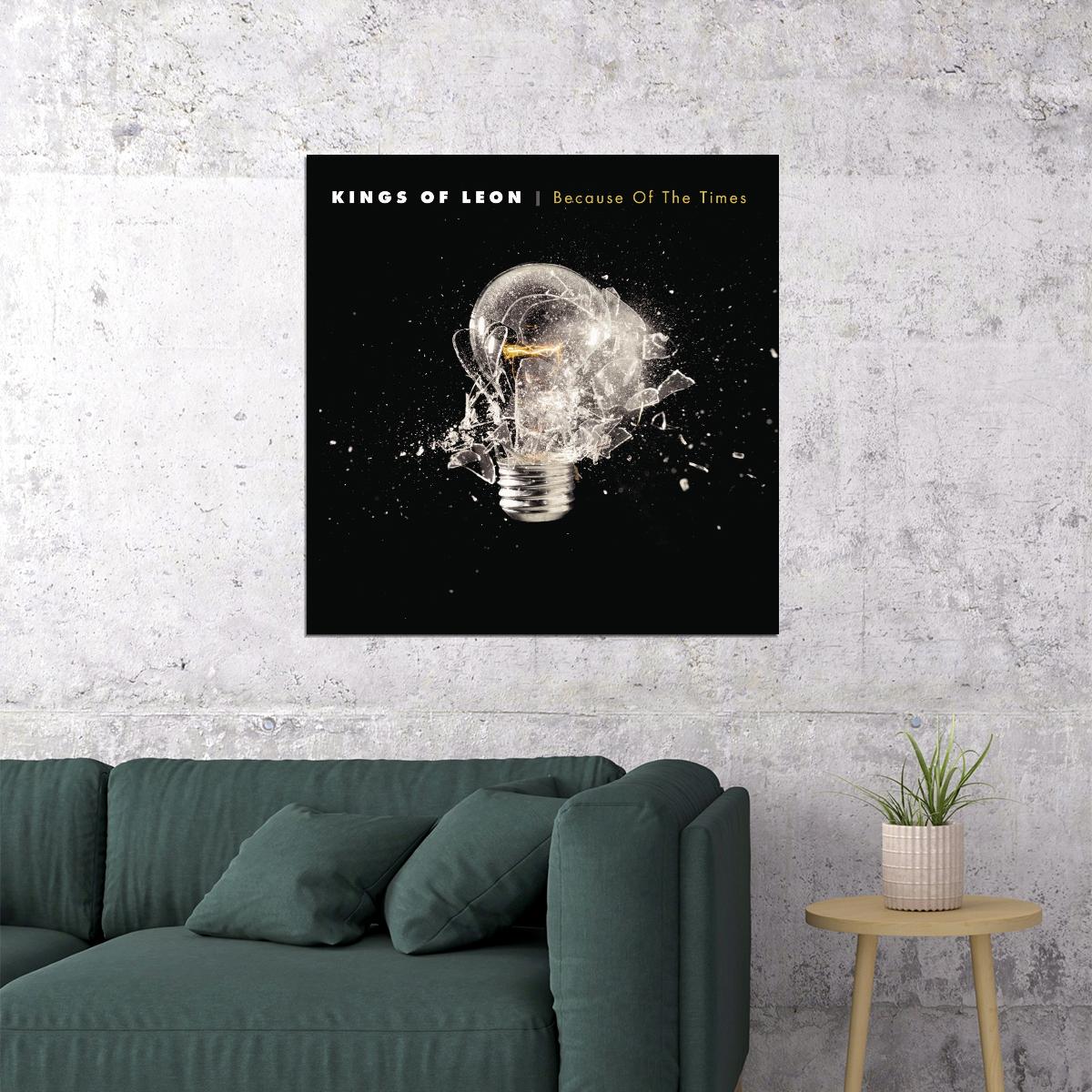 Kings Of Leon Because Of The Times Album Cover Art Music Poster Rock Band Wall Print