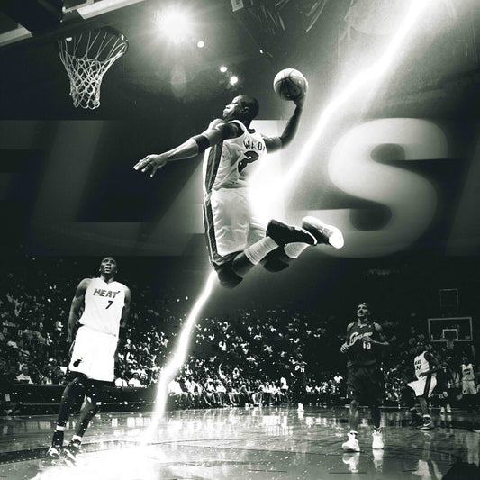 Dwyane Wade Basketball Poster Nba Star Wall Art Sports Print