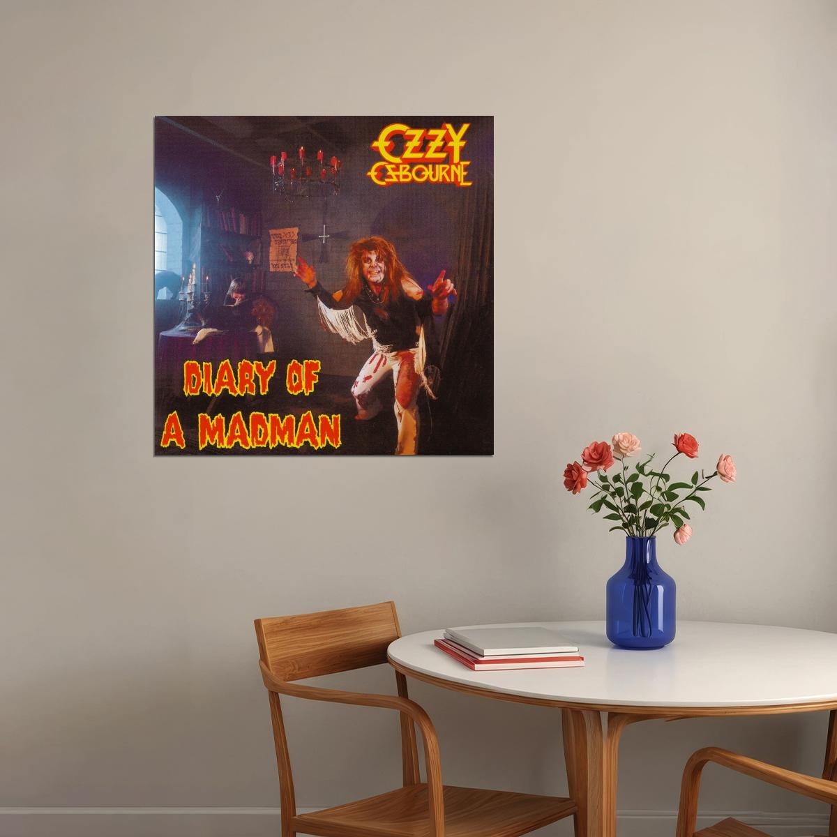 Ozzy Osbourne Diary Of Madman Album Cover Art Rock Music Poster Wall Print