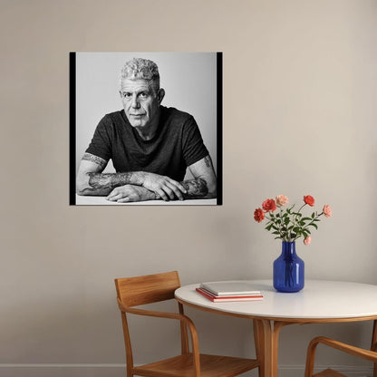 Anthony Bourdain Poster Celebrity Chef Wall Art Travel Host Print