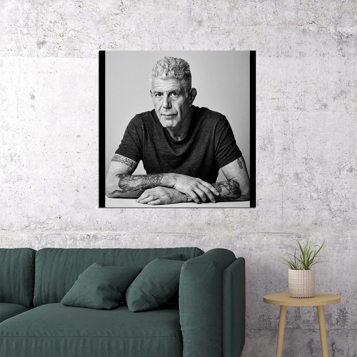 Anthony Bourdain Poster Celebrity Chef Wall Art Travel Host Print