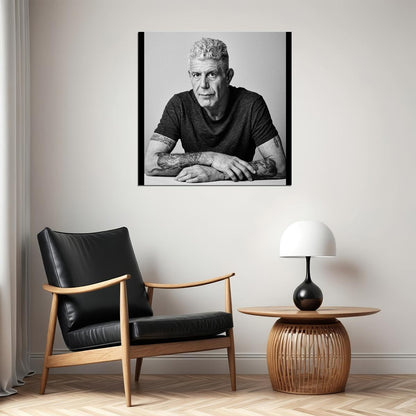 Anthony Bourdain Poster Celebrity Chef Wall Art Travel Host Print