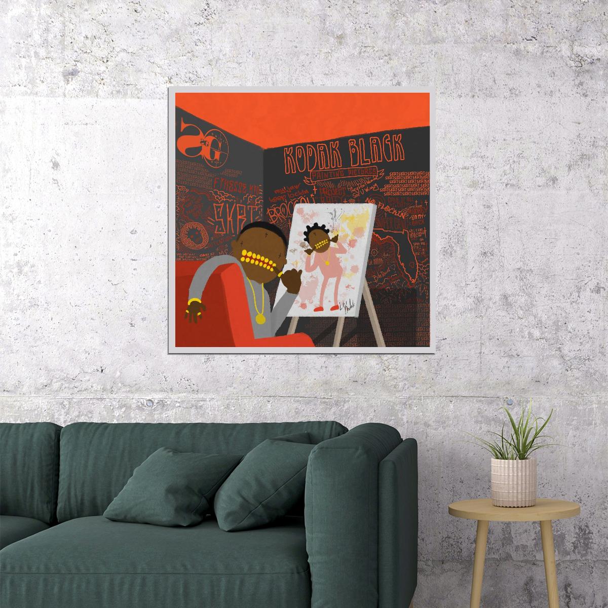 Kodak Black Music Poster Rap Hip-hop Artist Wall Art