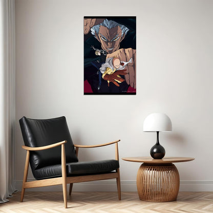 One Punch Man Garou Anime Poster Japanese Manga Art Wall Print - xonomax