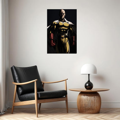 One Punch Man Saitama Anime Poster Japanese Manga Art Wall Print