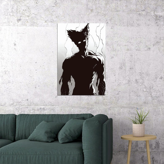 One Punch Man Garou Anime Poster Japanese Manga Art Wall Print - xonomax