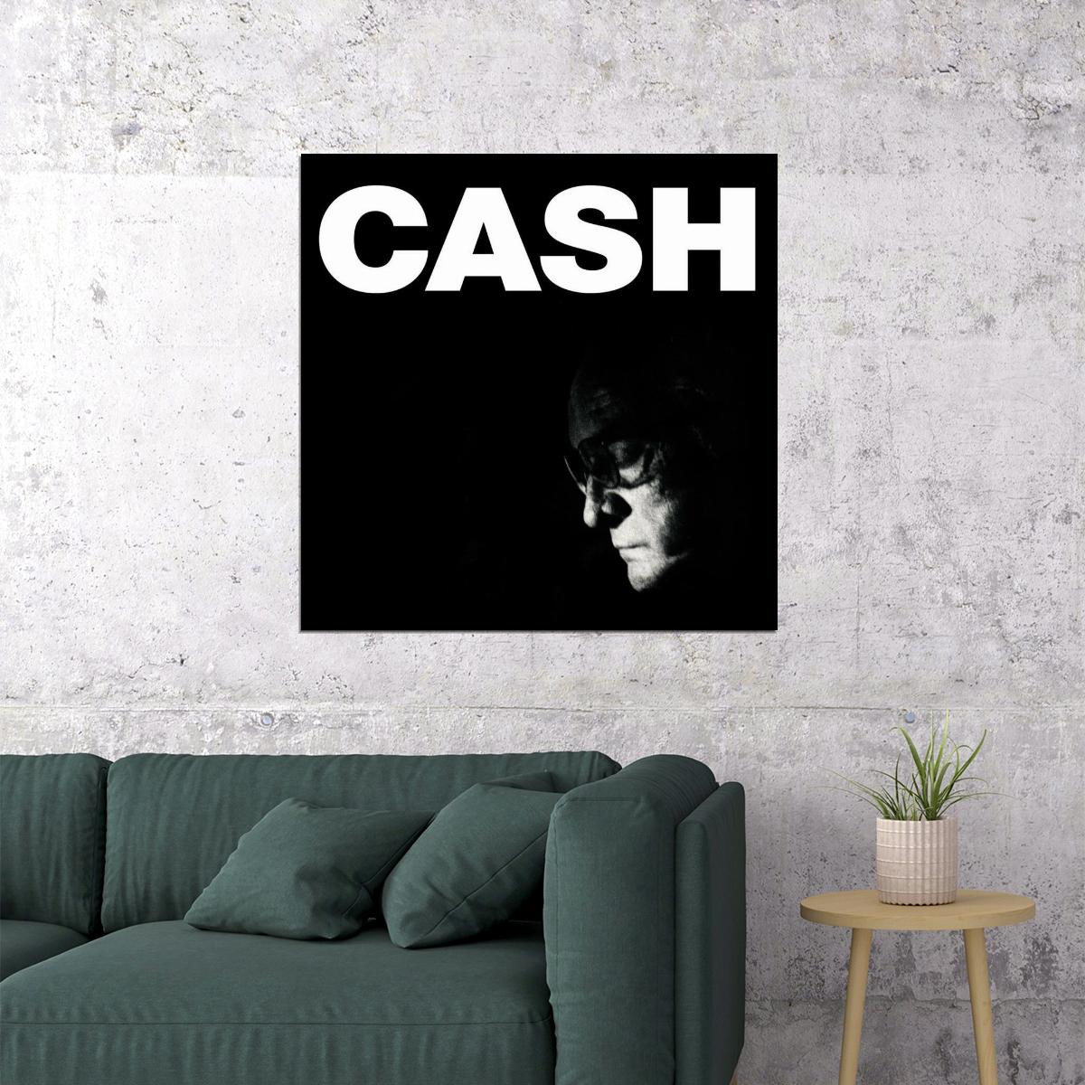 Johnny Cash Music Poster Country Legend Wall Art