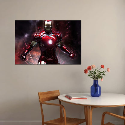 Iron Man Movie Poster Marvel Comics Superhero Wall Art Film Print