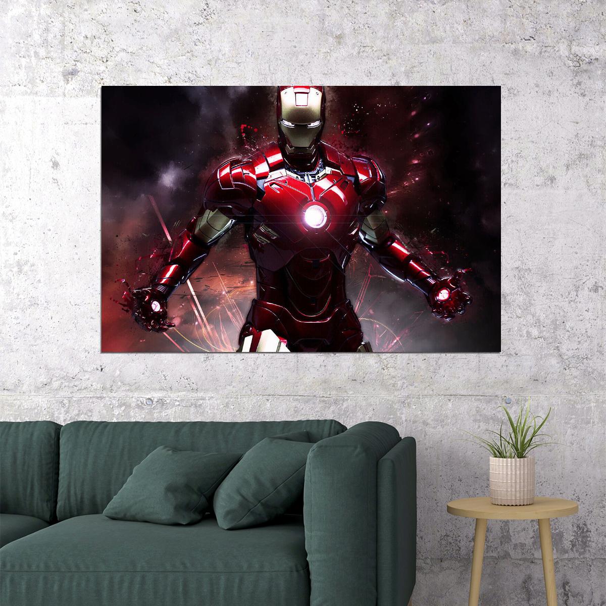 Iron Man Movie Poster Marvel Comics Superhero Wall Art Film Print