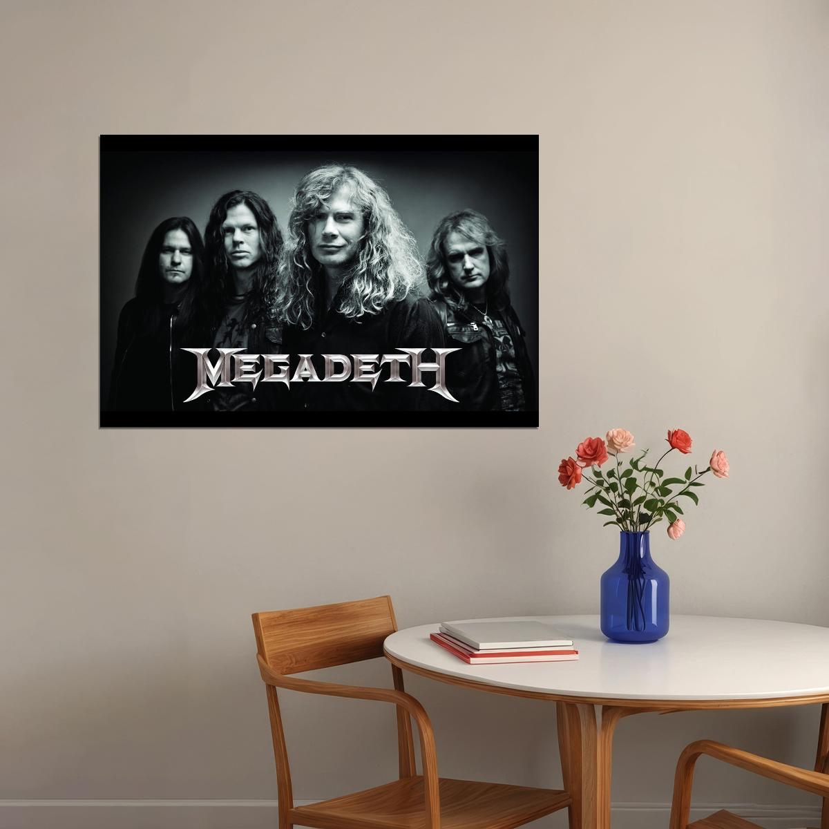 Megadeth Music Poster Iconic Heavy Metal Band Wall Print