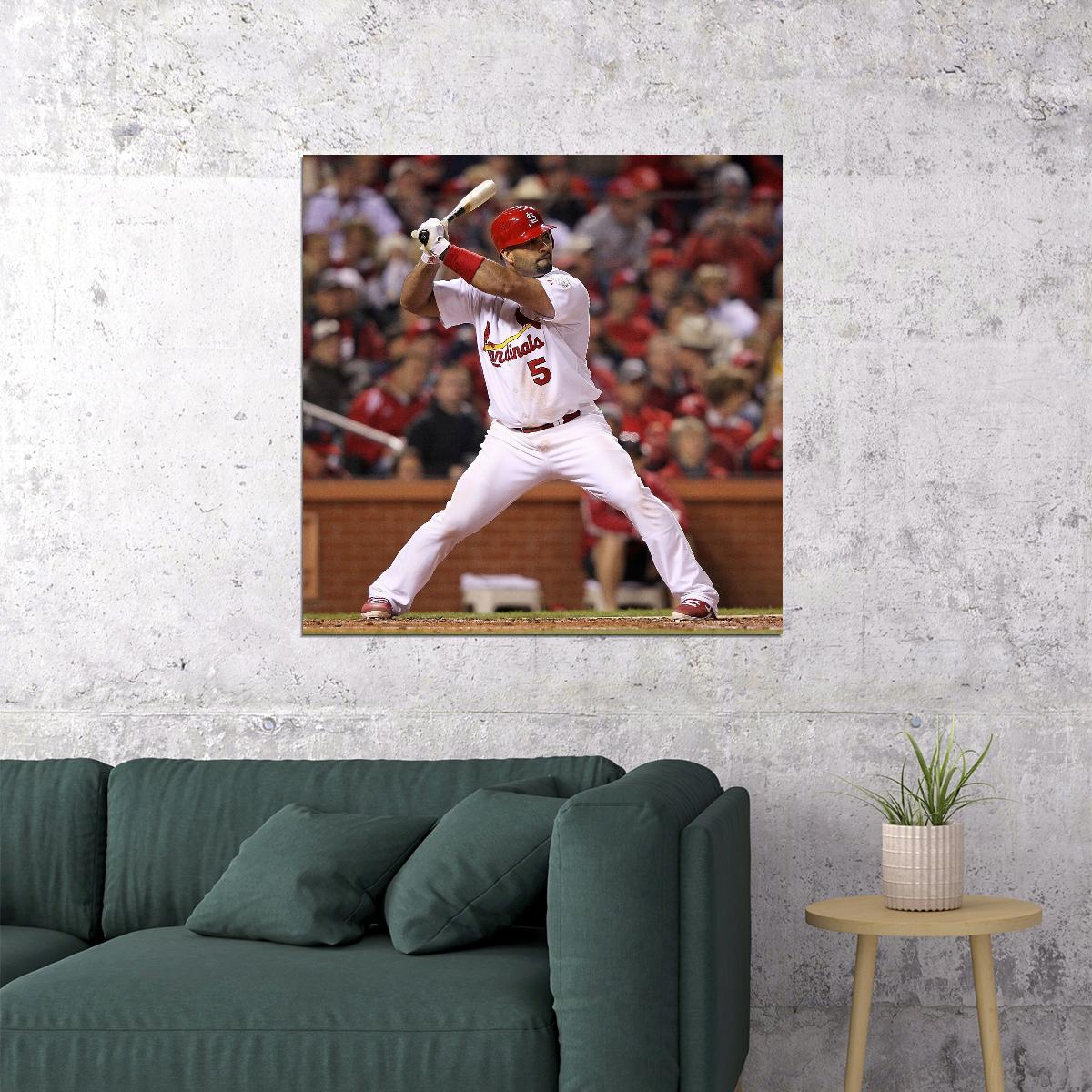 Albert Pujols Baseball Poster Mlb Player Wall Art Sports Print