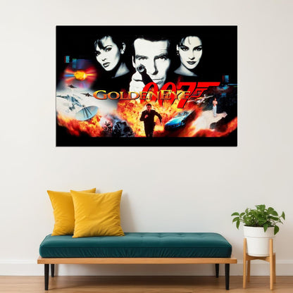 Goldeneye Movie Poster James Bond Film Wall Art Spy Action Print