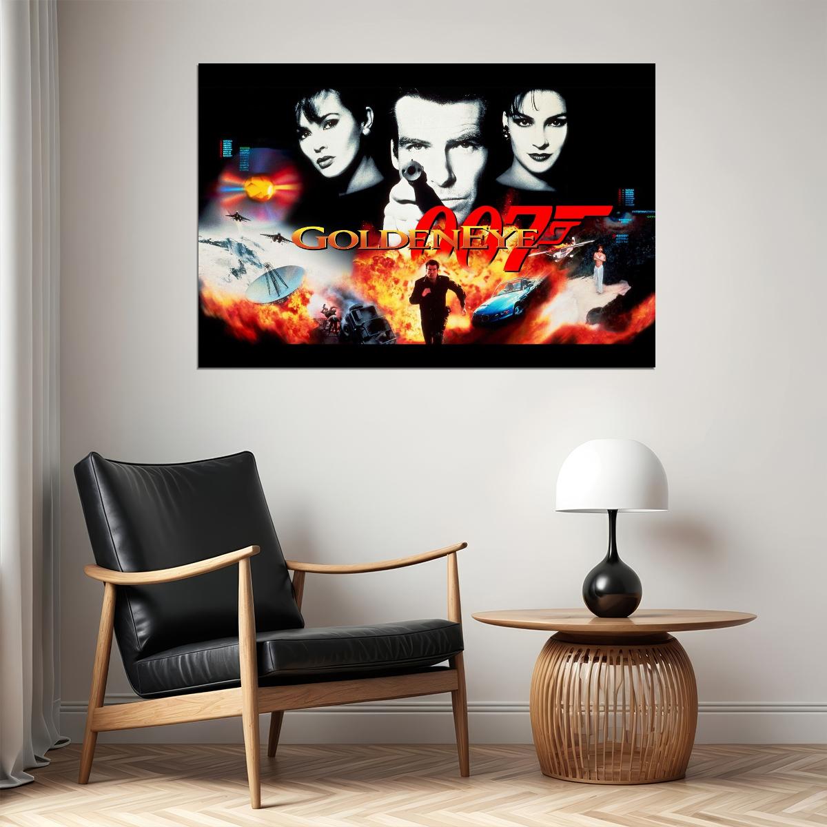 Goldeneye Movie Poster James Bond Film Wall Art Spy Action Print