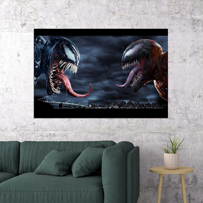 Venom Vs Carnage Marvel Comic Art Superhero Poster