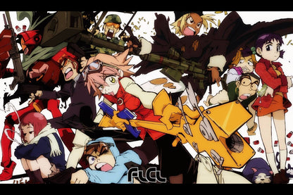 Flcl Anime Poster Japanese Animation Wall Art Sci-fi Manga Print - xonomax