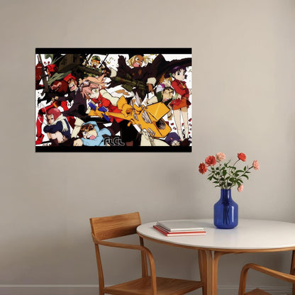Flcl Anime Poster Japanese Animation Wall Art Sci-fi Manga Print - xonomax