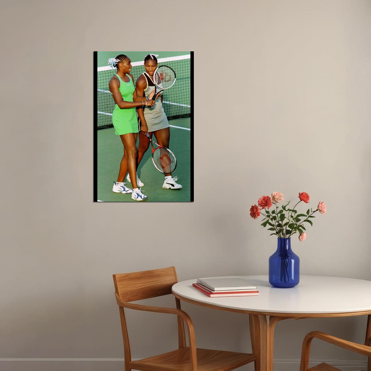 Venus & Serena Williams Tennis Legend Poster Iconic Athlete Sports Wall Art Inspirational Print
