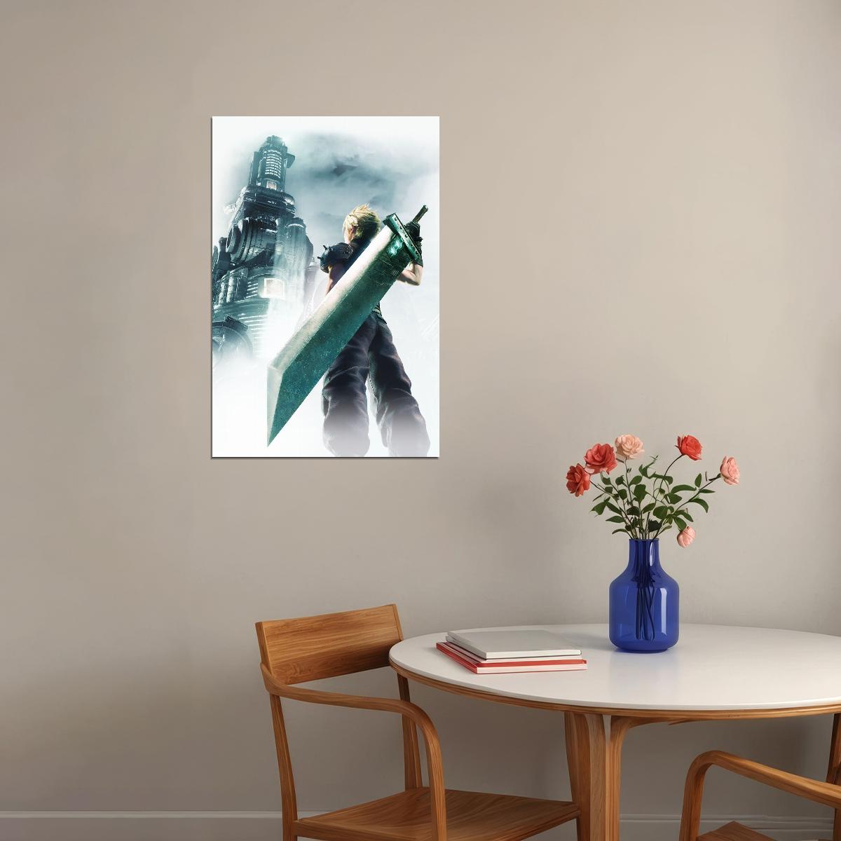 Final Fantasy Vii Poster Video Game Art Wall Art Classic Rpg Print