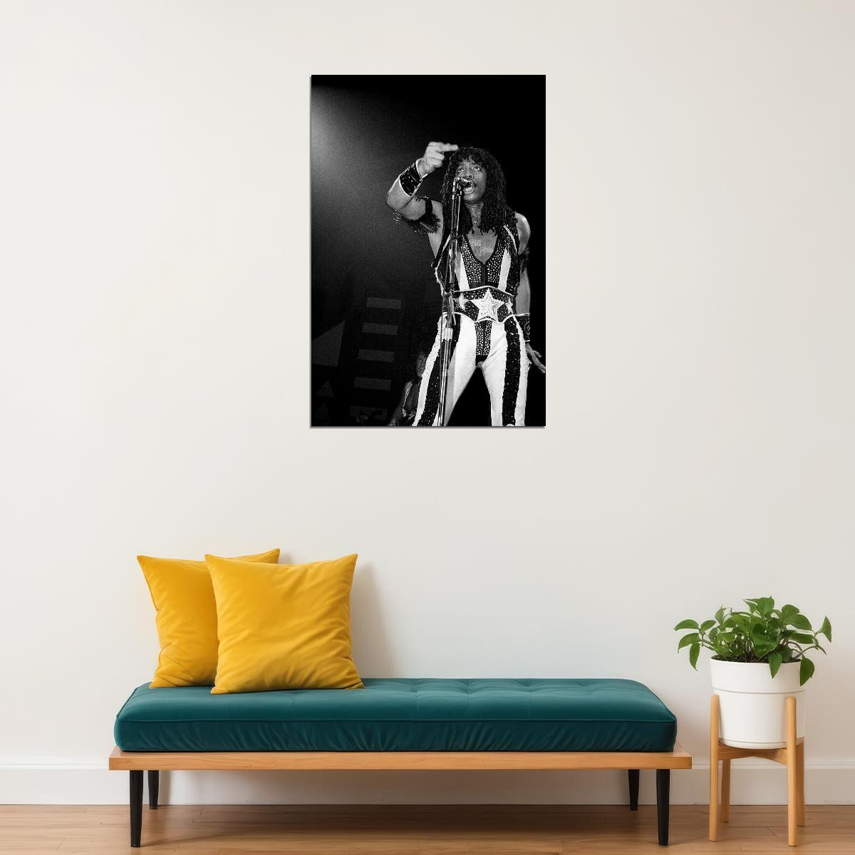 Rick James Music Poster Famous Singer 1980s Wall Print