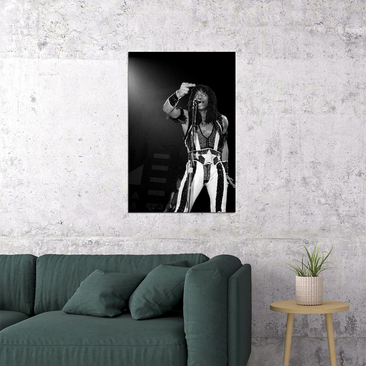 Rick James Music Poster Famous Singer 1980s Wall Print