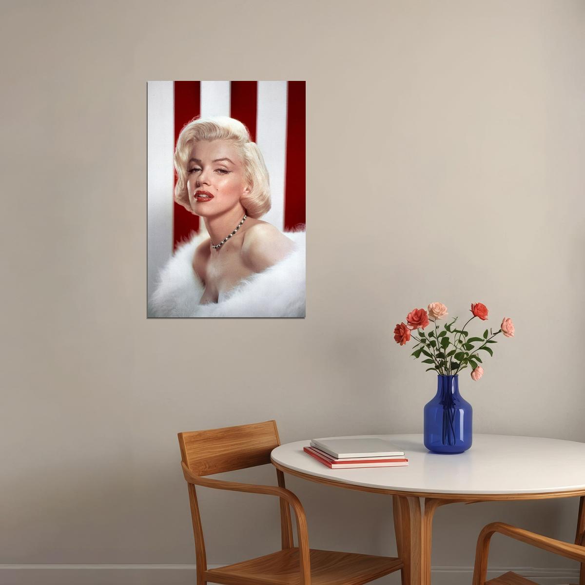 Marilyn Monroe Poster Iconic Vintage Hollywood Actress Black And White Wall Art