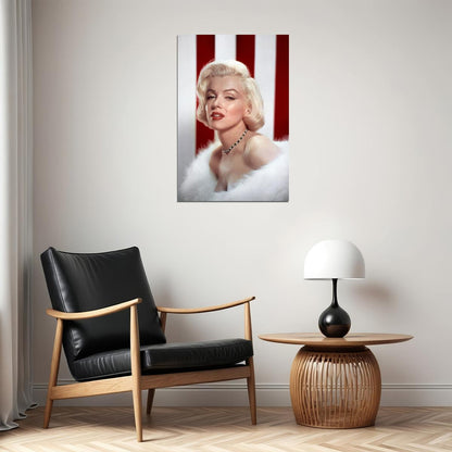 Marilyn Monroe Poster Iconic Vintage Hollywood Actress Black And White Wall Art