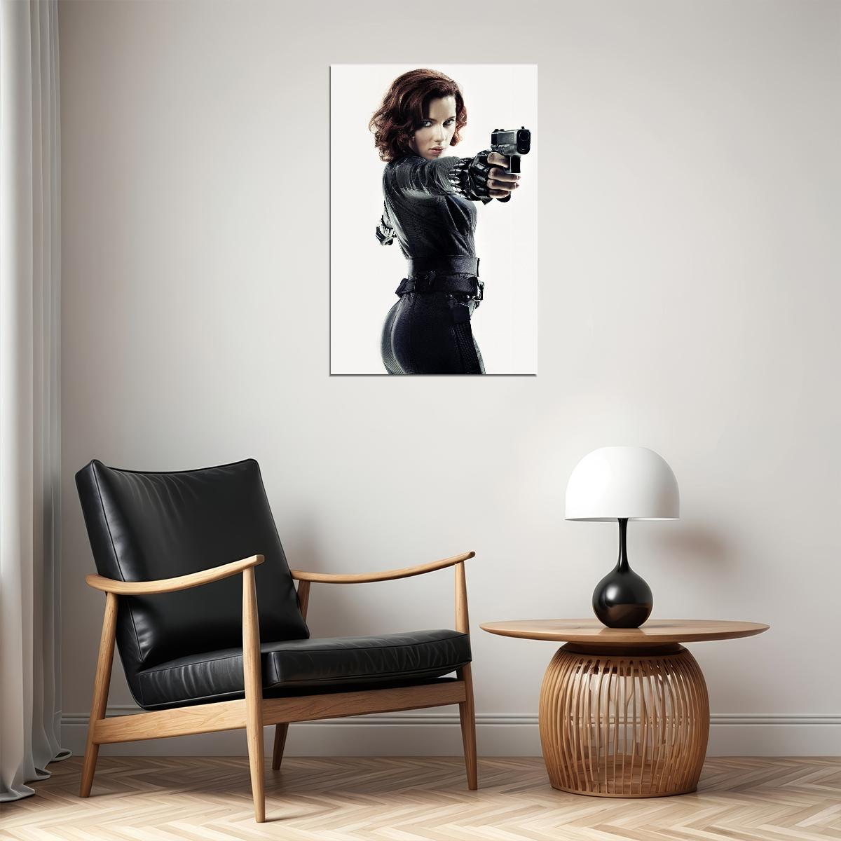 Scarlett Johansson Black Widow Movie Poster Iconic Marvel Superhero Wall Print