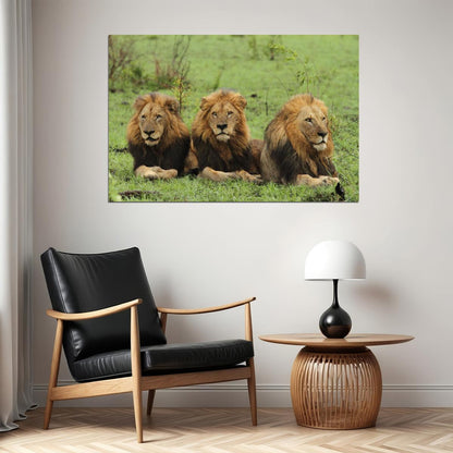 Makhulu Prettyboy Dlock The Mapogo Lions Poster Wildlife Nature Art Wall Print - xonomax