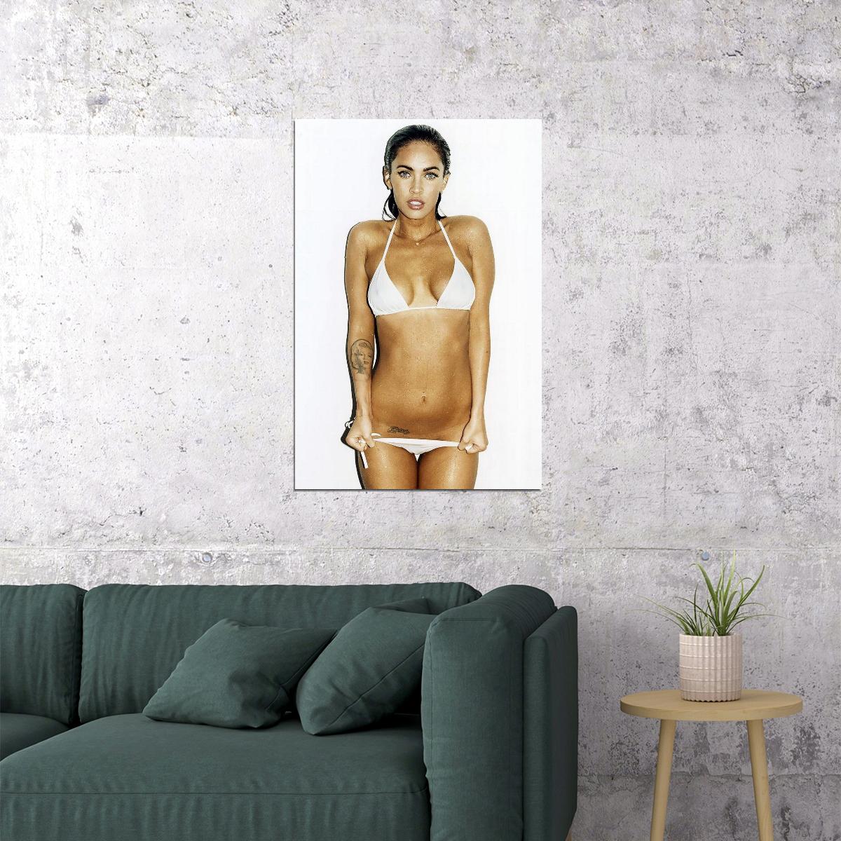 Megan Fox Poster Sexy Hollywood Actress Wall Art