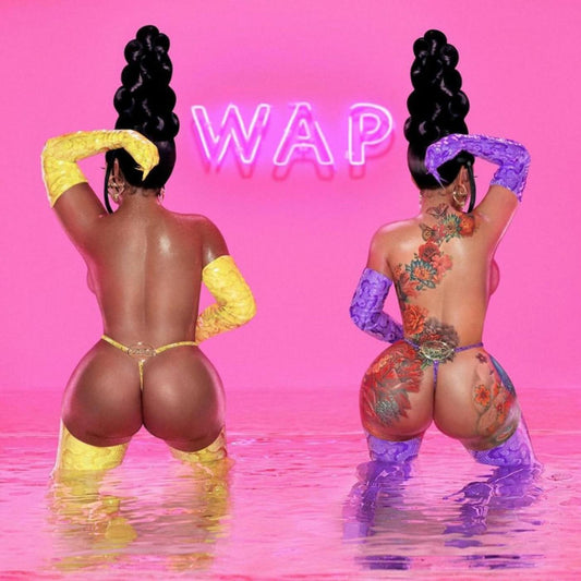 Megan Thee Stallion & Cardi B Wap Album Cover Art Music Poster Rap Wall Print