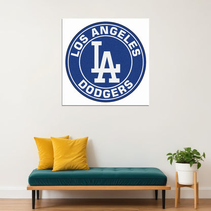 Los Angeles Dodgers Logo Poster Mlb Baseball Team Wall Art - xonomax