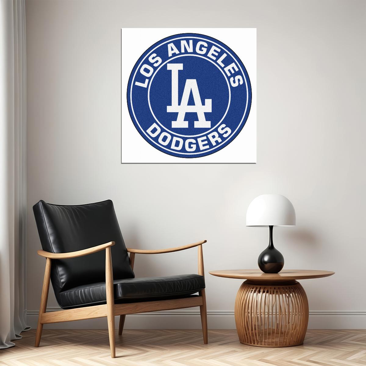 Los Angeles Dodgers Logo Poster Mlb Baseball Team Wall Art - xonomax
