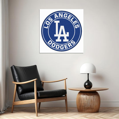 Los Angeles Dodgers Logo Poster Mlb Baseball Team Wall Art - xonomax