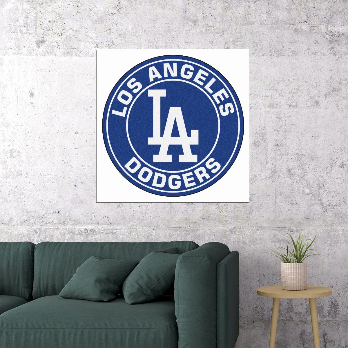 Los Angeles Dodgers Logo Poster Mlb Baseball Team Wall Art - xonomax