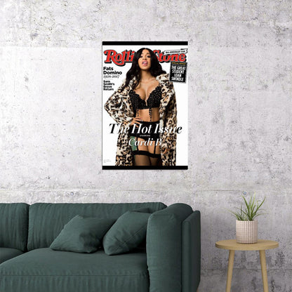 Rolling Stone Cardi Magazine Cover Music Poster Wall Art Print