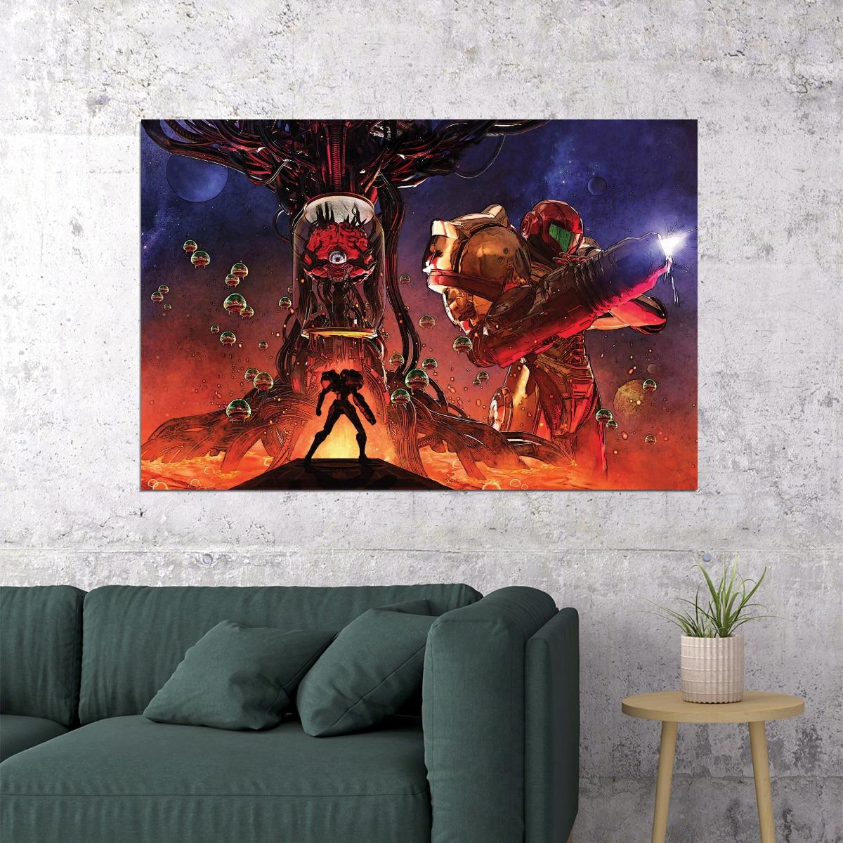 Metroid Samus Aran Video Game Poster Nintendo Gamer Wall Art