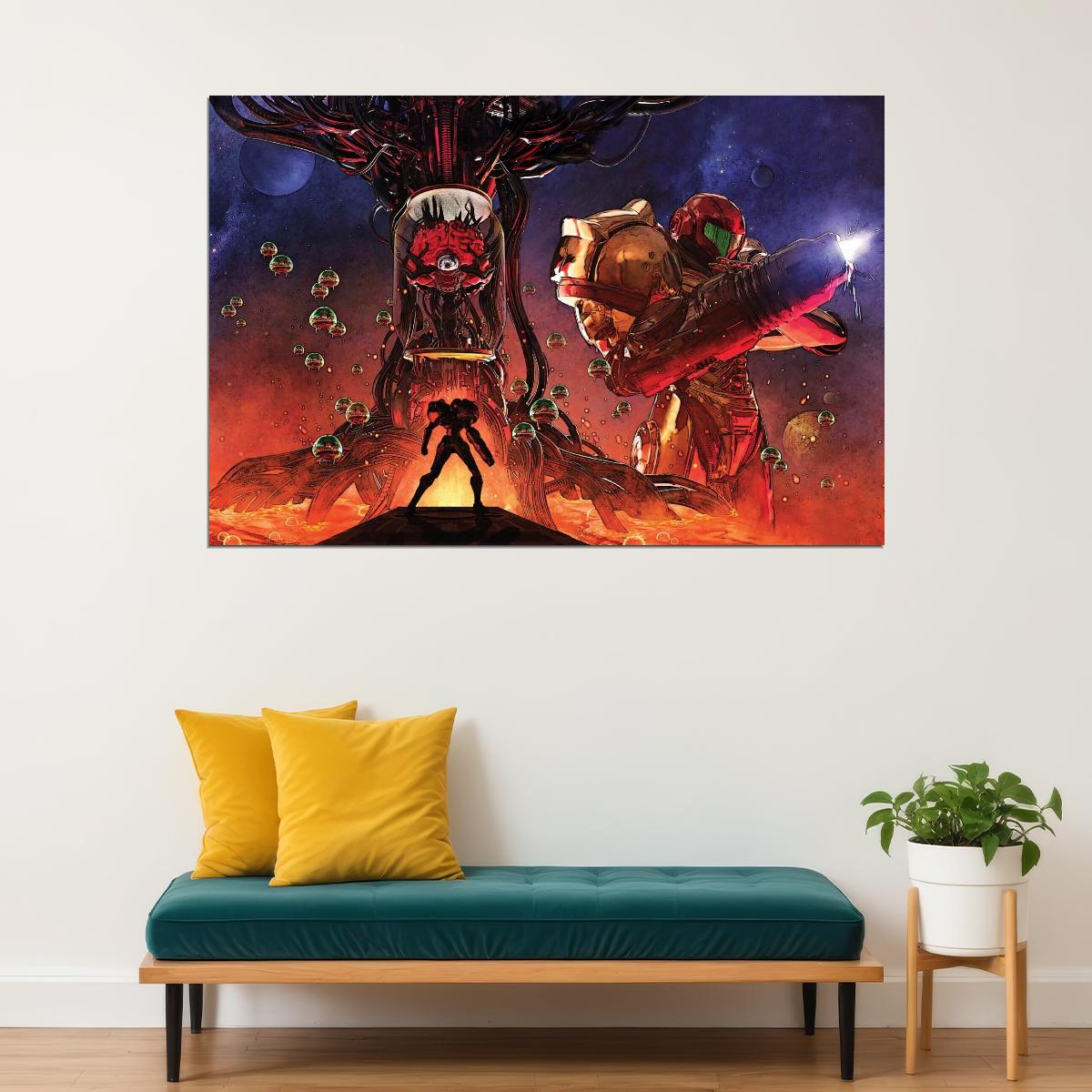 Metroid Samus Aran Video Game Poster Nintendo Gamer Wall Art