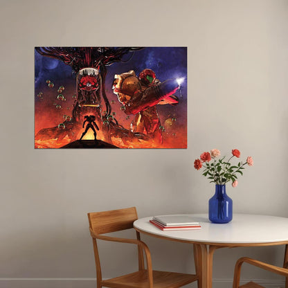 Metroid Samus Aran Video Game Poster Nintendo Gamer Wall Art