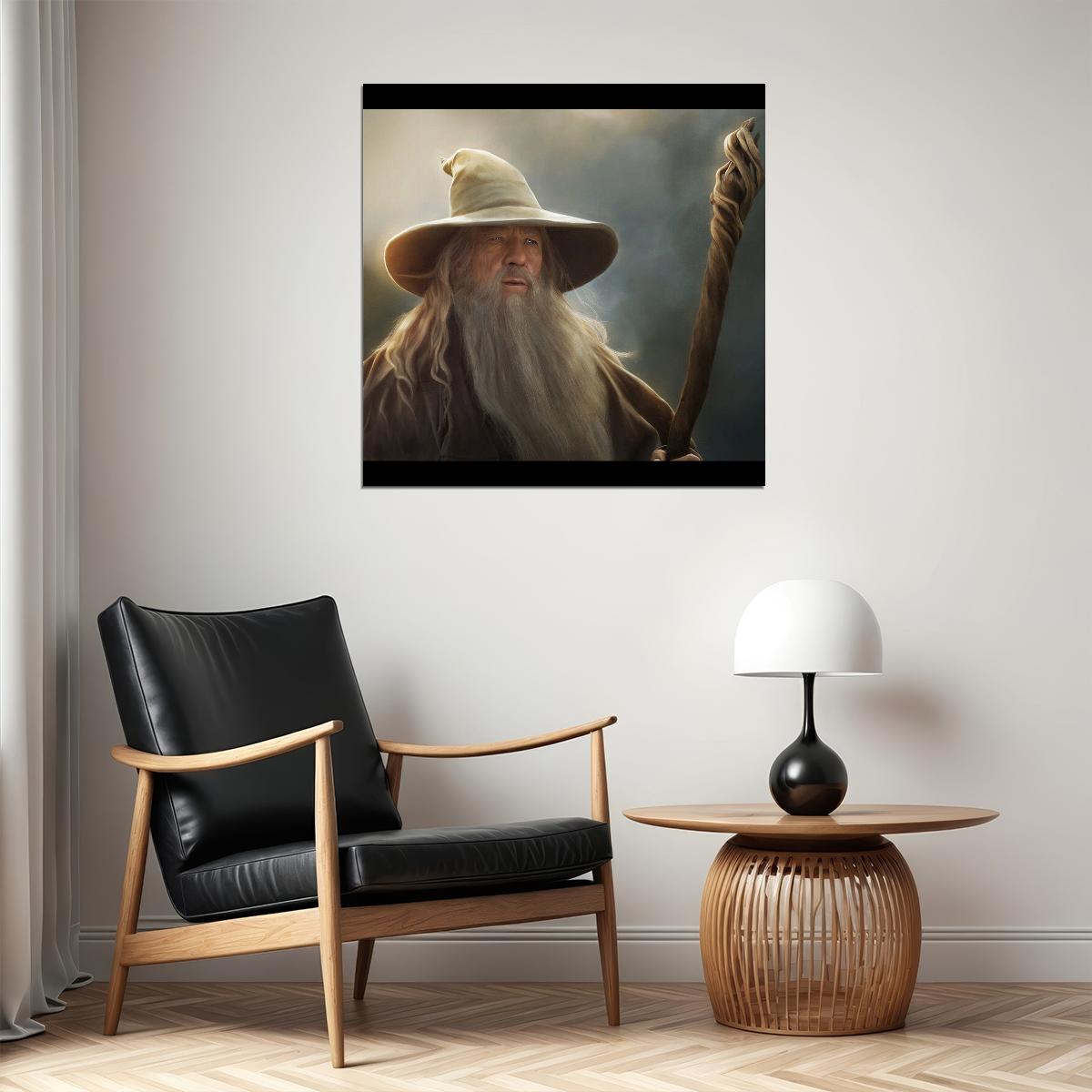 The Lord Of The Rings Gandalf Movie Poster Iconic Fantasy Wizard Art Print