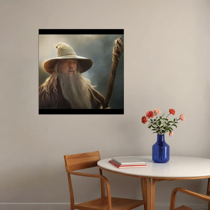 The Lord Of The Rings Gandalf Movie Poster Iconic Fantasy Wizard Art Print