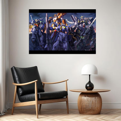 Gundam Wing Anime Poster Mecha Series Wall Art Japanese Animation Manga Print - xonomax