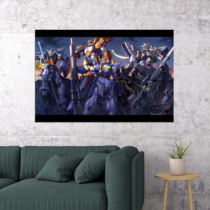 Gundam Wing Anime Poster Mecha Series Wall Art Japanese Animation Manga Print - xonomax